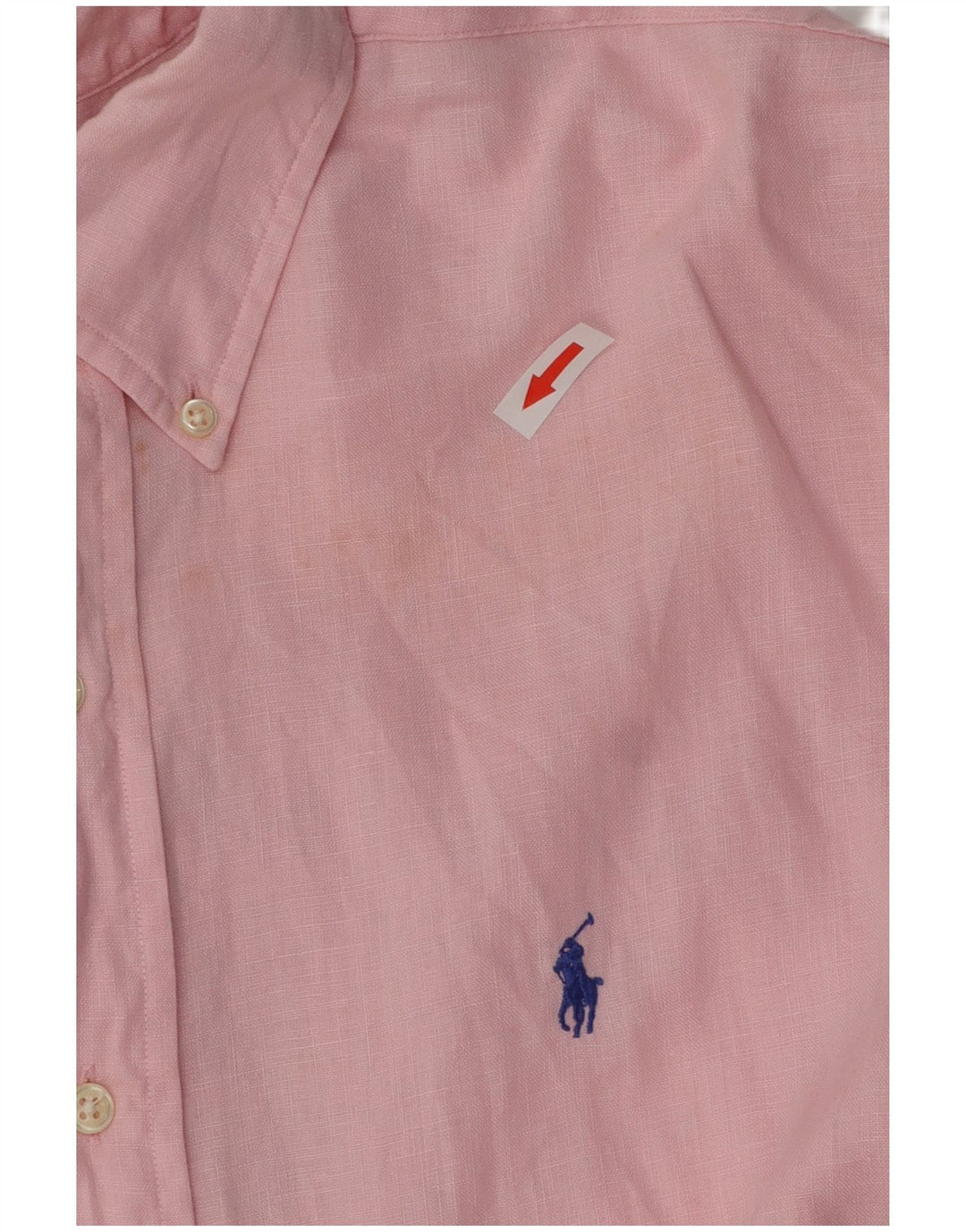 POLO RALPH LAUREN Mens Blake Oversized Shirt XL Pink Linen