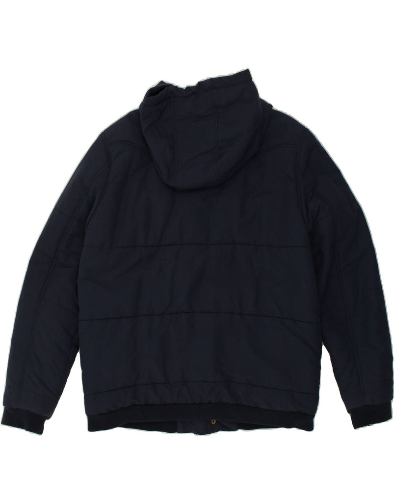 LEVI'S Mens Hooded Padded Jacket UK 40 Large Navy Blue Polyamide Vintage Levi's and Second-Hand Levi's from Messina Hembry 