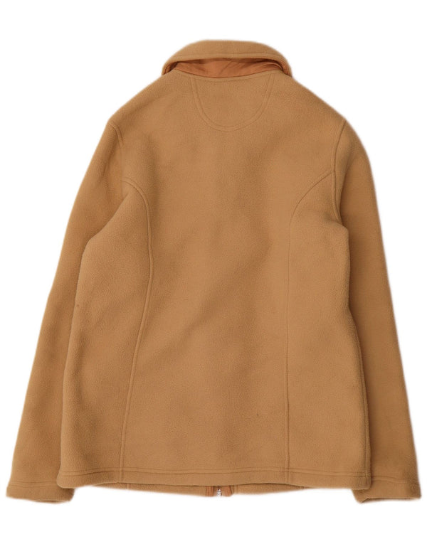 Marks & Spencer Womens Oversized Fleece Jacket UK 10 Small Beige Polyester