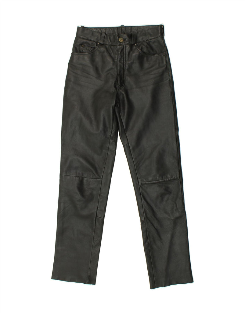 GIPSY Womens Slim Leather Trousers W28 L30 Black Leather Vintage Gipsy and Second-Hand Gipsy from Messina Hembry 