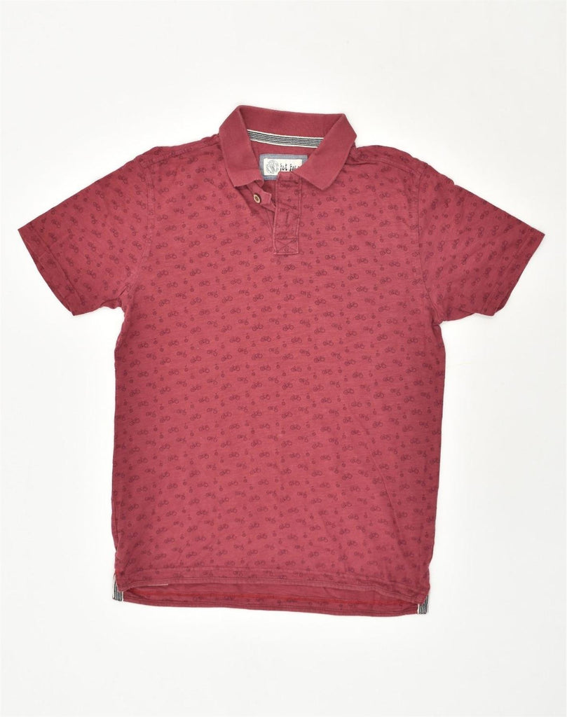 FAT FACE Mens Crazy Pattern Polo Shirt Small Burgundy Cotton | Vintage Fat Face | Thrift | Second-Hand Fat Face | Used Clothing | Messina Hembry 