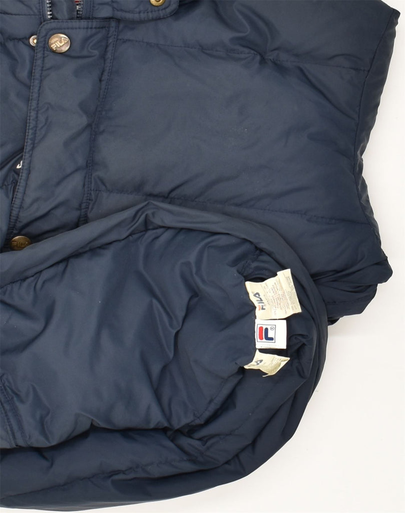 FILA Boys Padded Jacket 13-14 Years Navy Blue Polyamide | Vintage Fila | Thrift | Second-Hand Fila | Used Clothing | Messina Hembry 