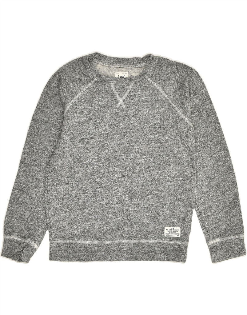 LEE Boys Sweatshirt Jumper 7-8 Years Grey Flecked Cotton | Vintage Lee | Thrift | Second-Hand Lee | Used Clothing | Messina Hembry 