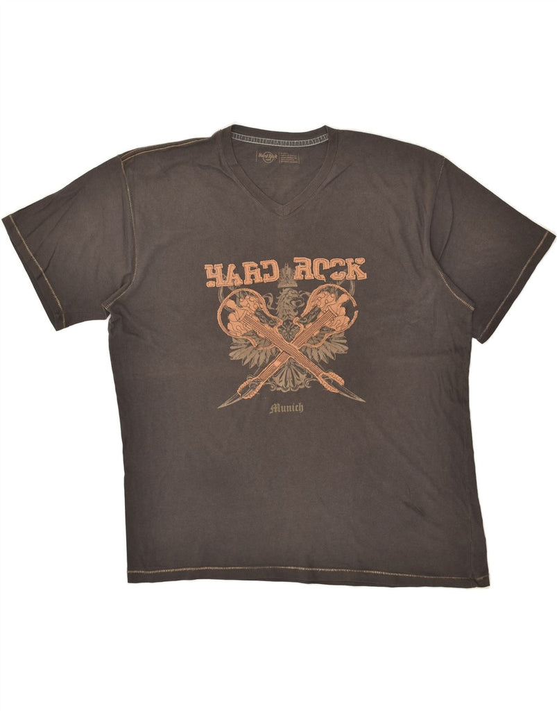 HARD ROCK CAFE Mens Munich Graphic T-Shirt Top XL Grey Cotton | Vintage Hard Rock Cafe | Thrift | Second-Hand Hard Rock Cafe | Used Clothing | Messina Hembry 