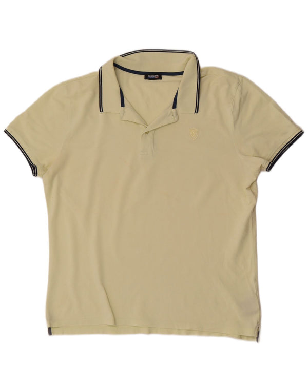 Blauer Mens Polo Shirt XL Yellow Cotton