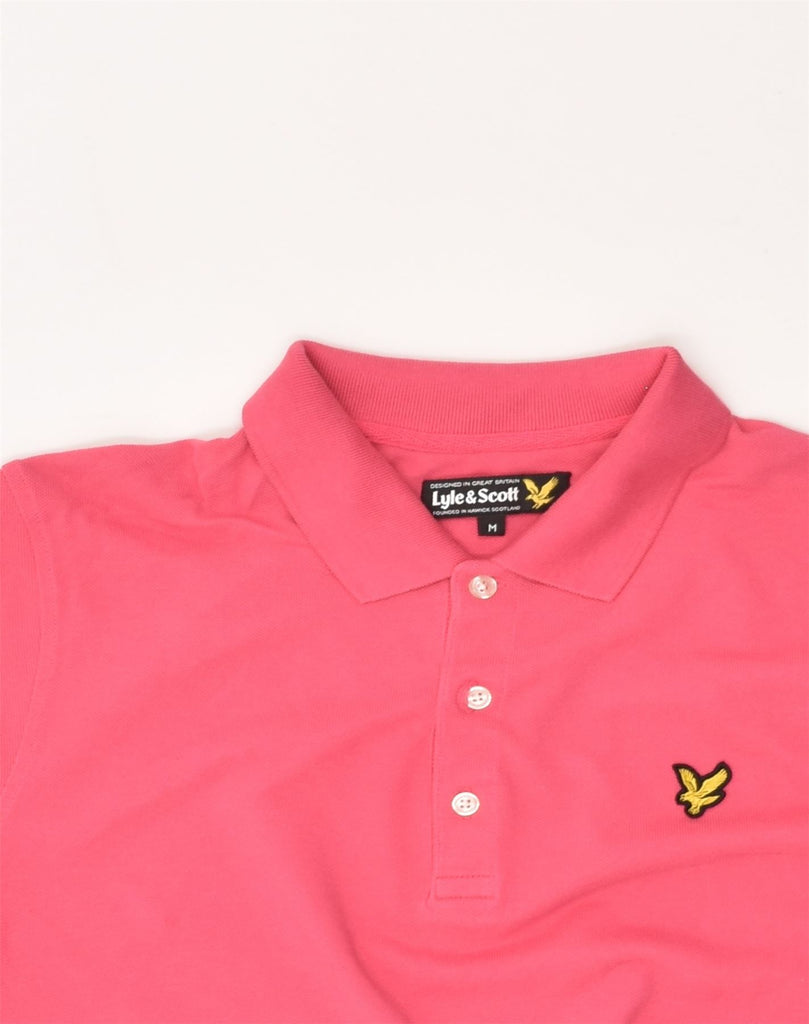 LYLE & SCOTT Mens Polo Shirt Medium Pink Cotton | Vintage Lyle & Scott | Thrift | Second-Hand Lyle & Scott | Used Clothing | Messina Hembry 