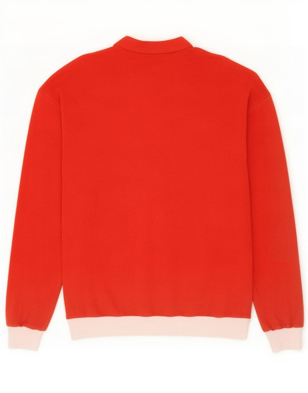 Colmar Mens Top Long Sleeve IT 50 Medium Red Colourblock Cotton