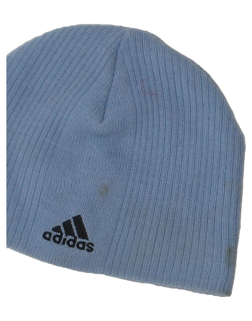 ADIDAS Boys Beanie Hat 13-14 Years Blue Acrylic | Vintage Adidas | Thrift | Second-Hand Adidas | Used Clothing | Messina Hembry 