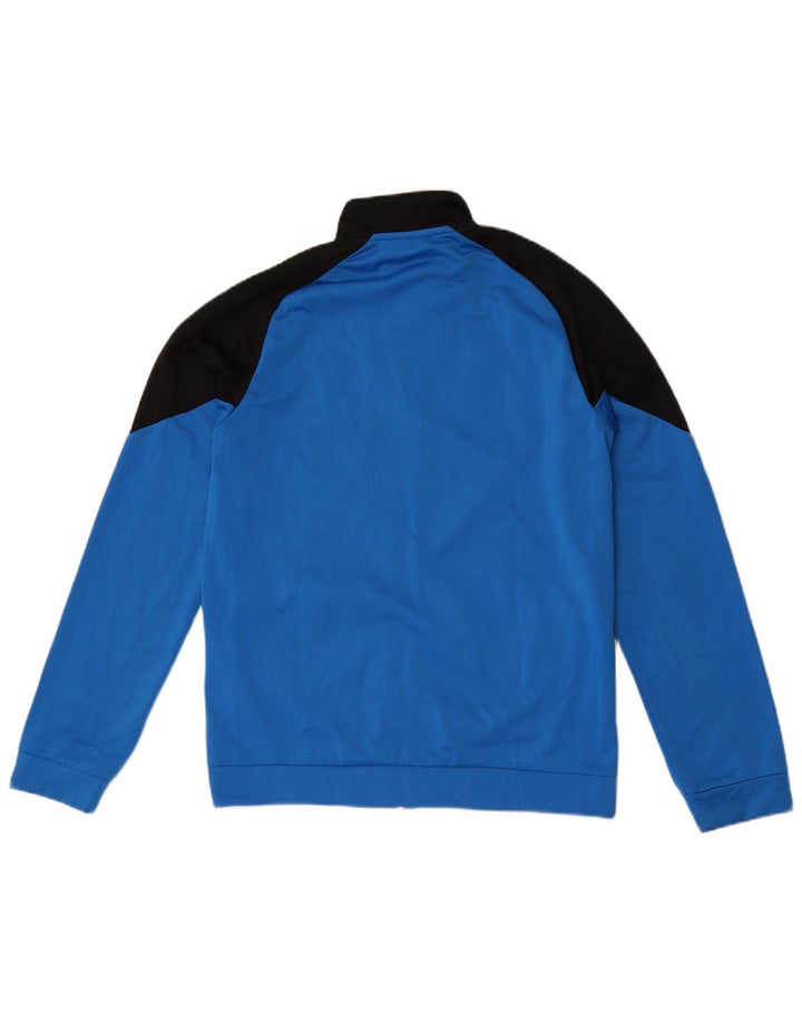 Puma Boys Graphic Tracksuit Top Jacket 15-16 Years Blue Colourblock