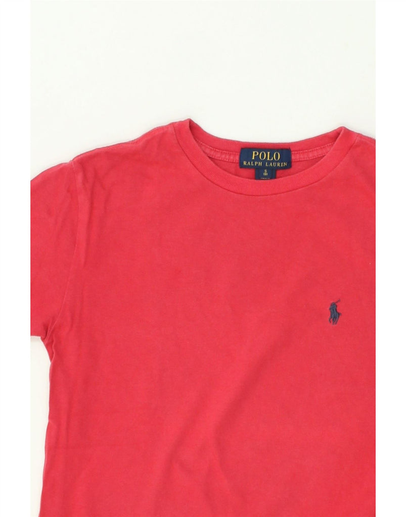 POLO RALPH LAUREN Boys T-Shirt Top 7-8 Years Small  Red Cotton | Vintage Polo Ralph Lauren | Thrift | Second-Hand Polo Ralph Lauren | Used Clothing | Messina Hembry 