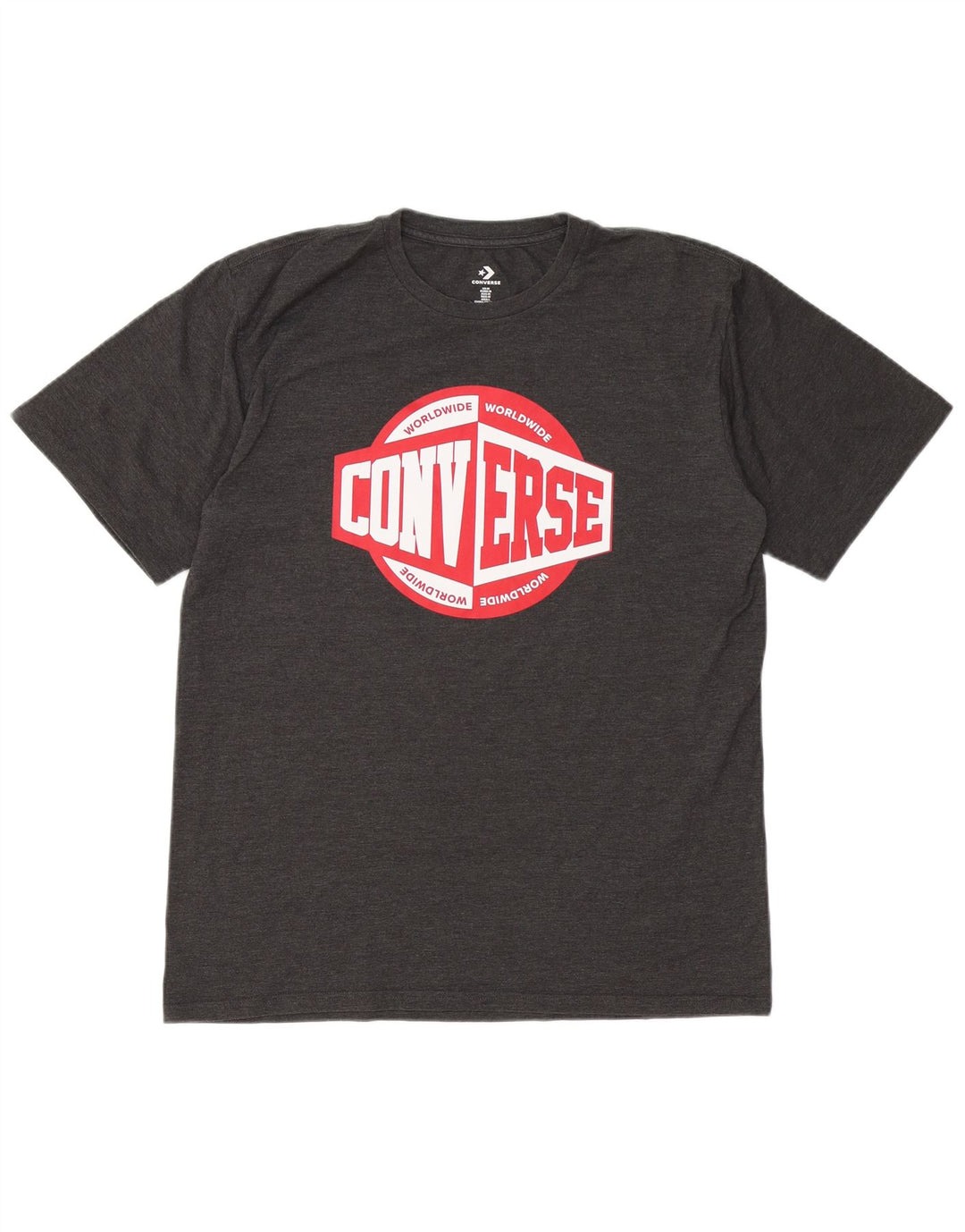CONVERSE Mens Graphic T-Shirt Top Medium Grey