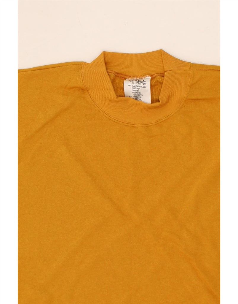 VINTAGE Mens Sweatshirt Jumper IT 48/50 Medium Yellow Cotton Vintage Vintage and Second-Hand Vintage from Messina Hembry 
