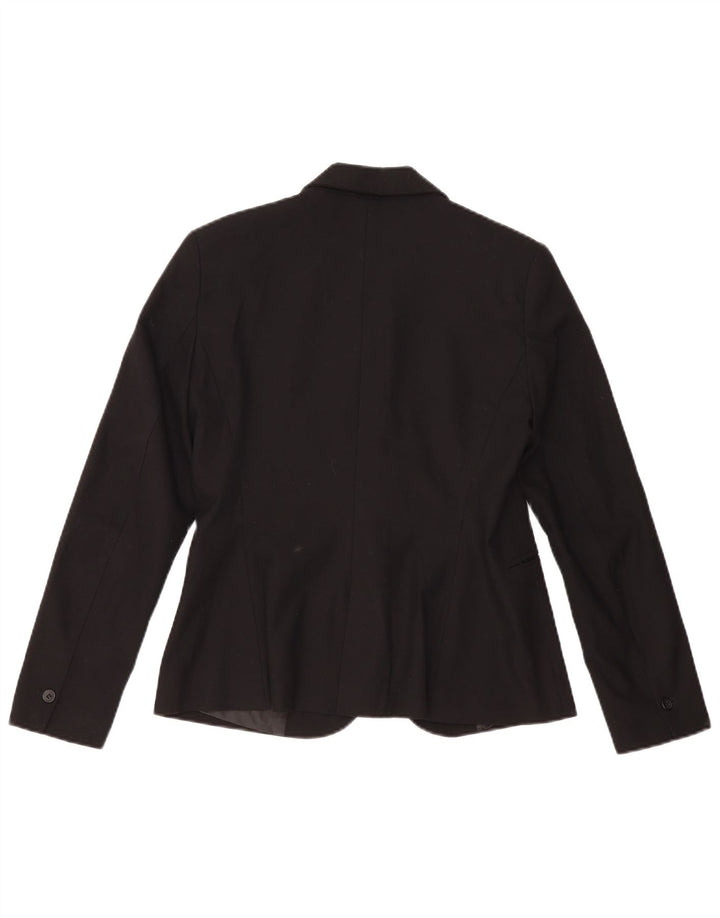 Zara Womens 1 Button Blazer Jacket EU 40 Medium Black