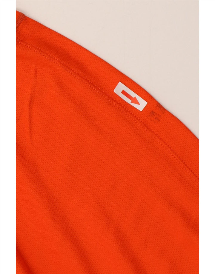 NIKE Mens Dri Fit T-Shirt Top Small Orange Colourblock