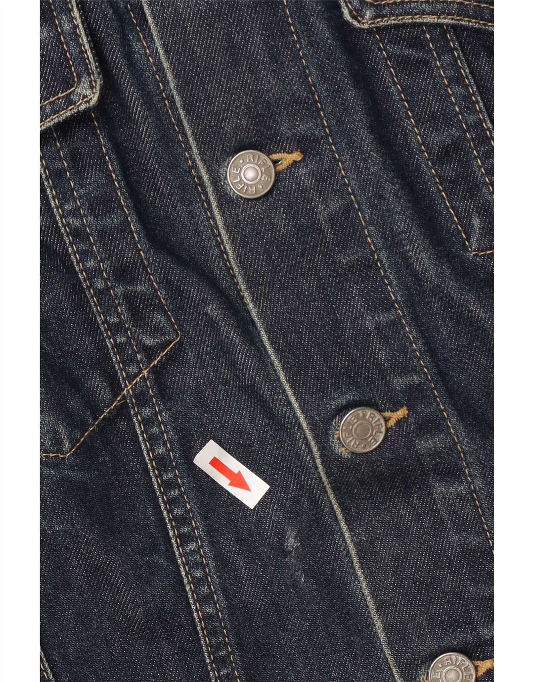 Rifle Womens Denim Jacket UK 14 Medium Navy Blue Cotton