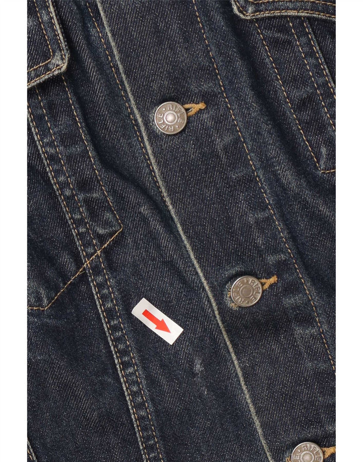 Rifle Womens Denim Jacket UK 14 Medium Navy Blue Cotton