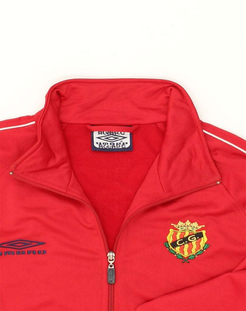 UMBRO Boys Tracksuit Top Jacket 13-14 Years Red Polyester | Vintage Umbro | Thrift | Second-Hand Umbro | Used Clothing | Messina Hembry 