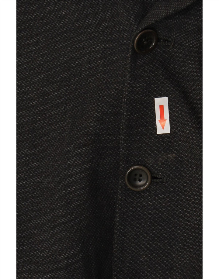 Armani Collezioni Mens 3 Button Blazer Jacket IT 50 Medium Grey Linen