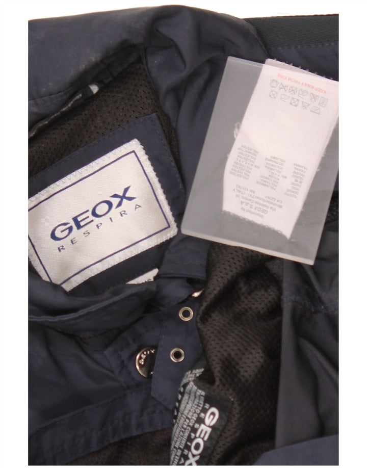 GEOX RESPIRA Mens Utility Jacket UK 36 Small Navy Blue Polyamide
