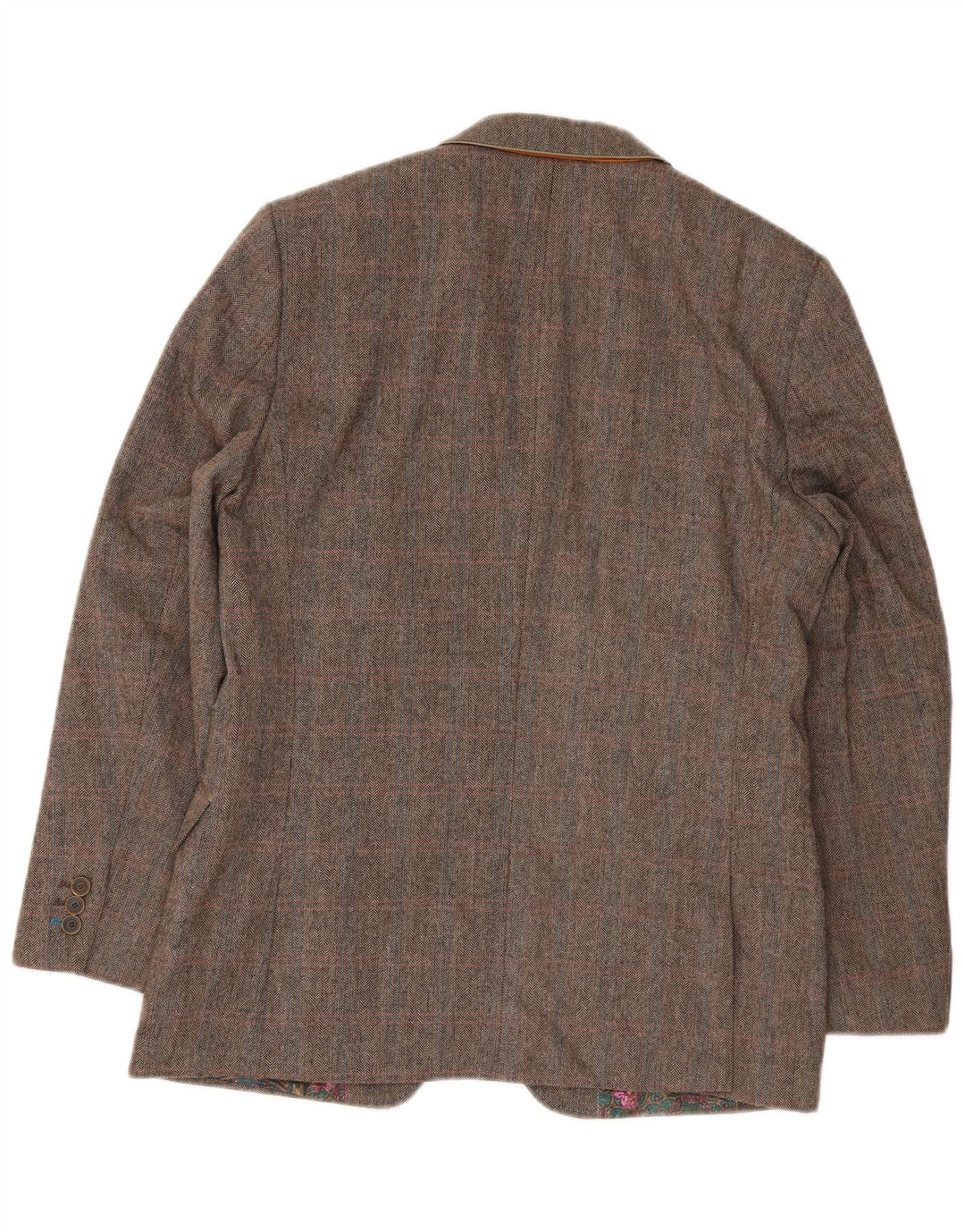 Ted Baker Mens Regular Fit Blazer Jacket UK 40 Large Brown Herringbone