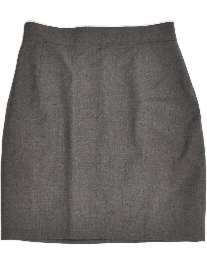 BYBLOS Womens Pencil Skirt IT 42 Medium W26  Grey Virgin Wool | Vintage Byblos | Thrift | Second-Hand Byblos | Used Clothing | Messina Hembry 