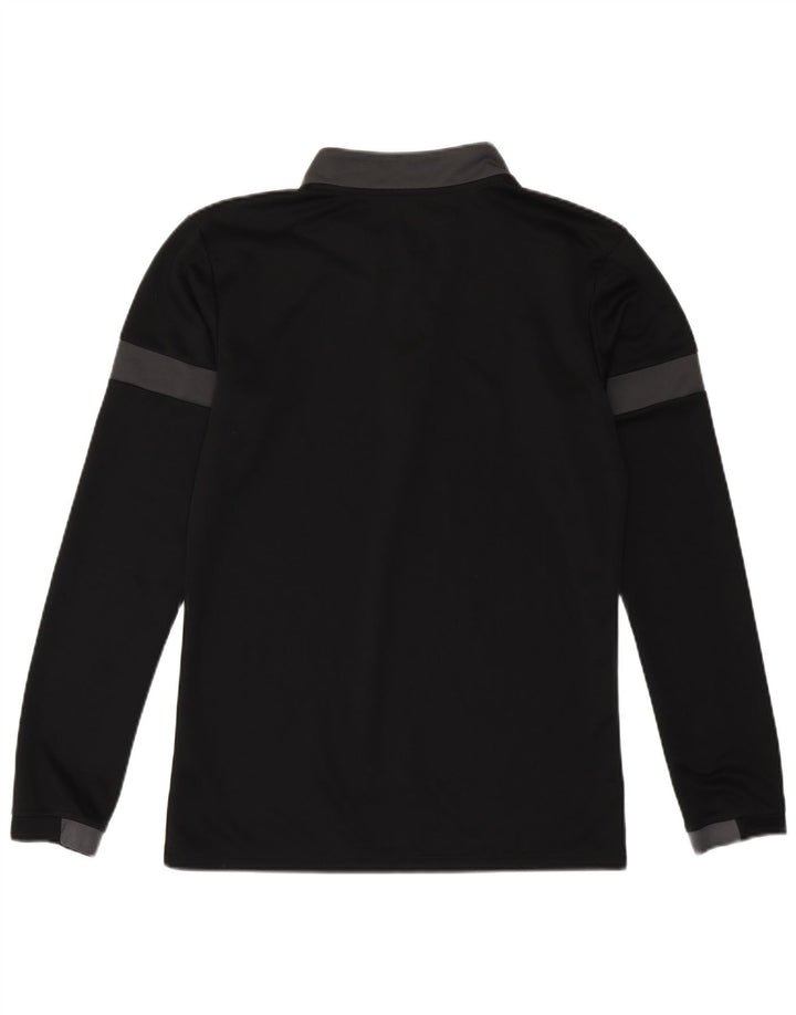 Puma Mens Zip Neck Pullover Tracksuit Top Small Black Colourblock Polyester