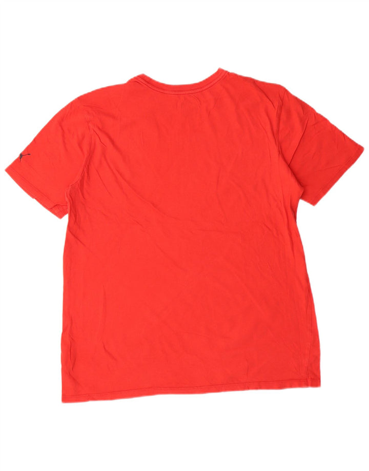 Puma Mens Graphic T-Shirt Top Small Red Cotton