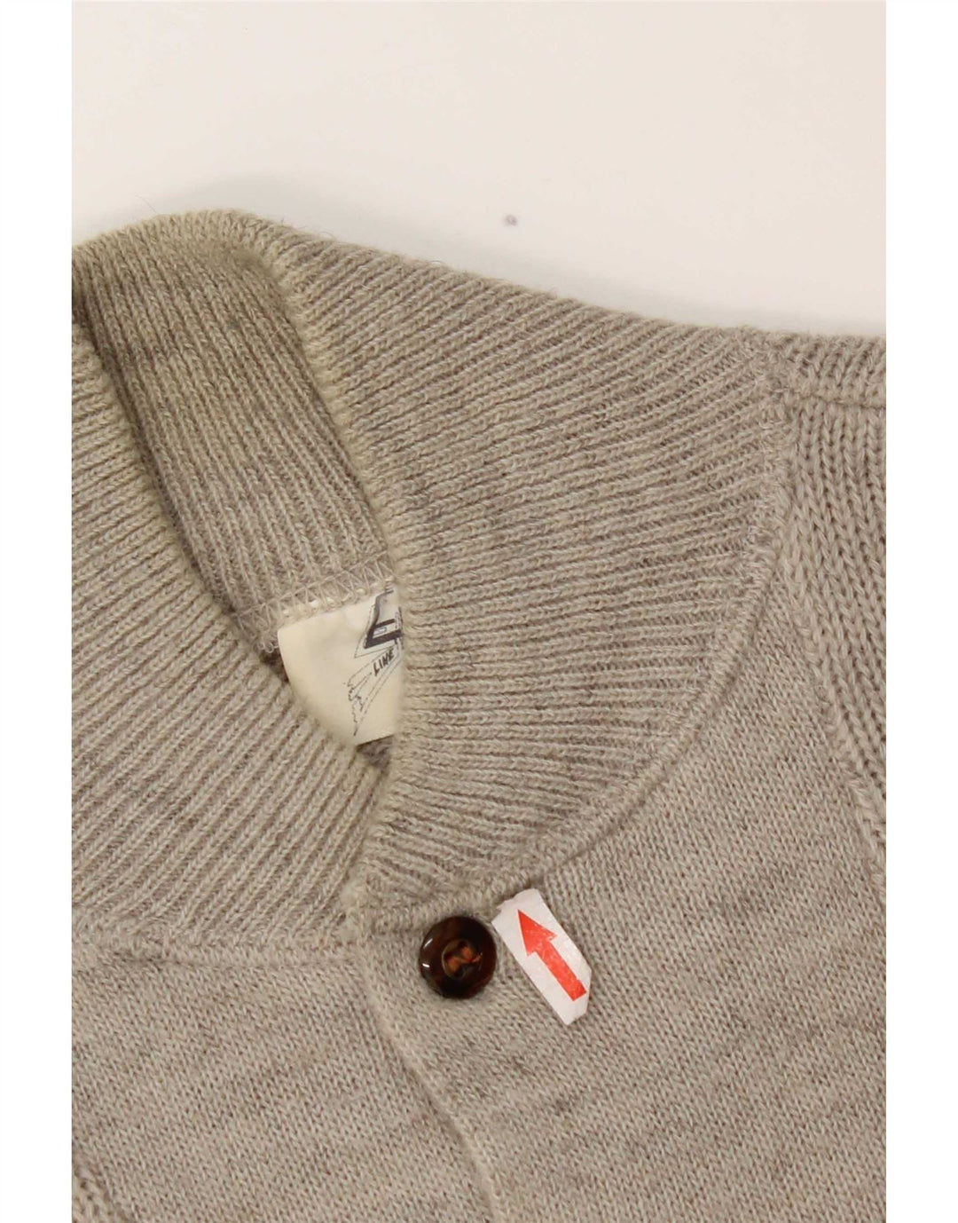 Elite Mens Button Neck Jumper Sweater Medium Grey Wool