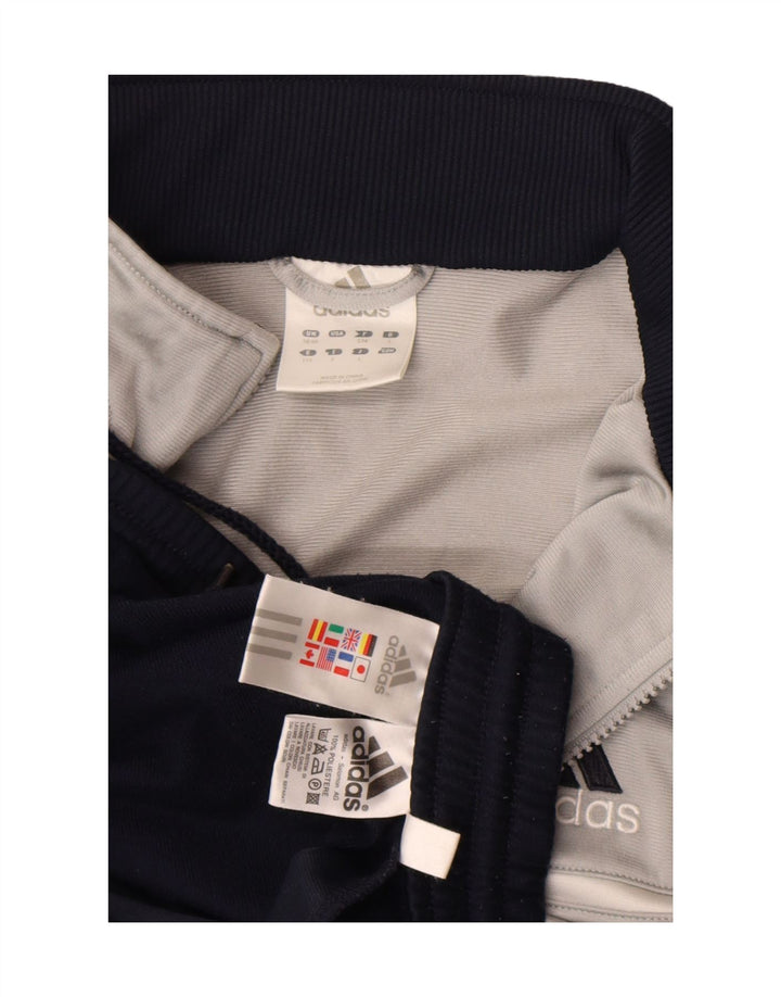 Adidas Mens Full Tracksuit UK 38/40 Medium  Grey Colourblock Polyester