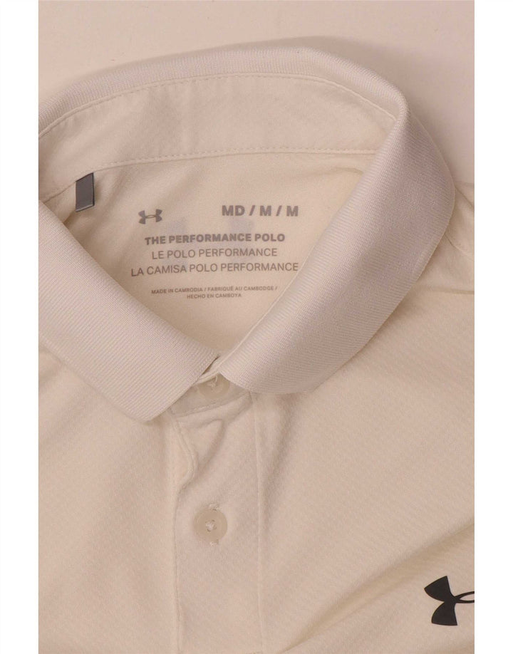 Under Armour Mens Polo Shirt Medium White