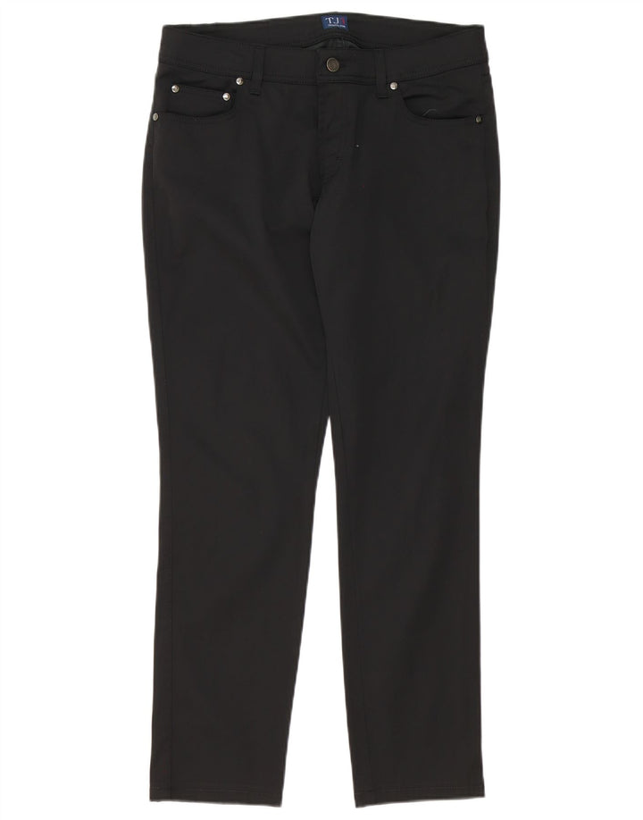 Trussardi Womens Slim Fit Casual Trousers W31 L29 Black Polyester