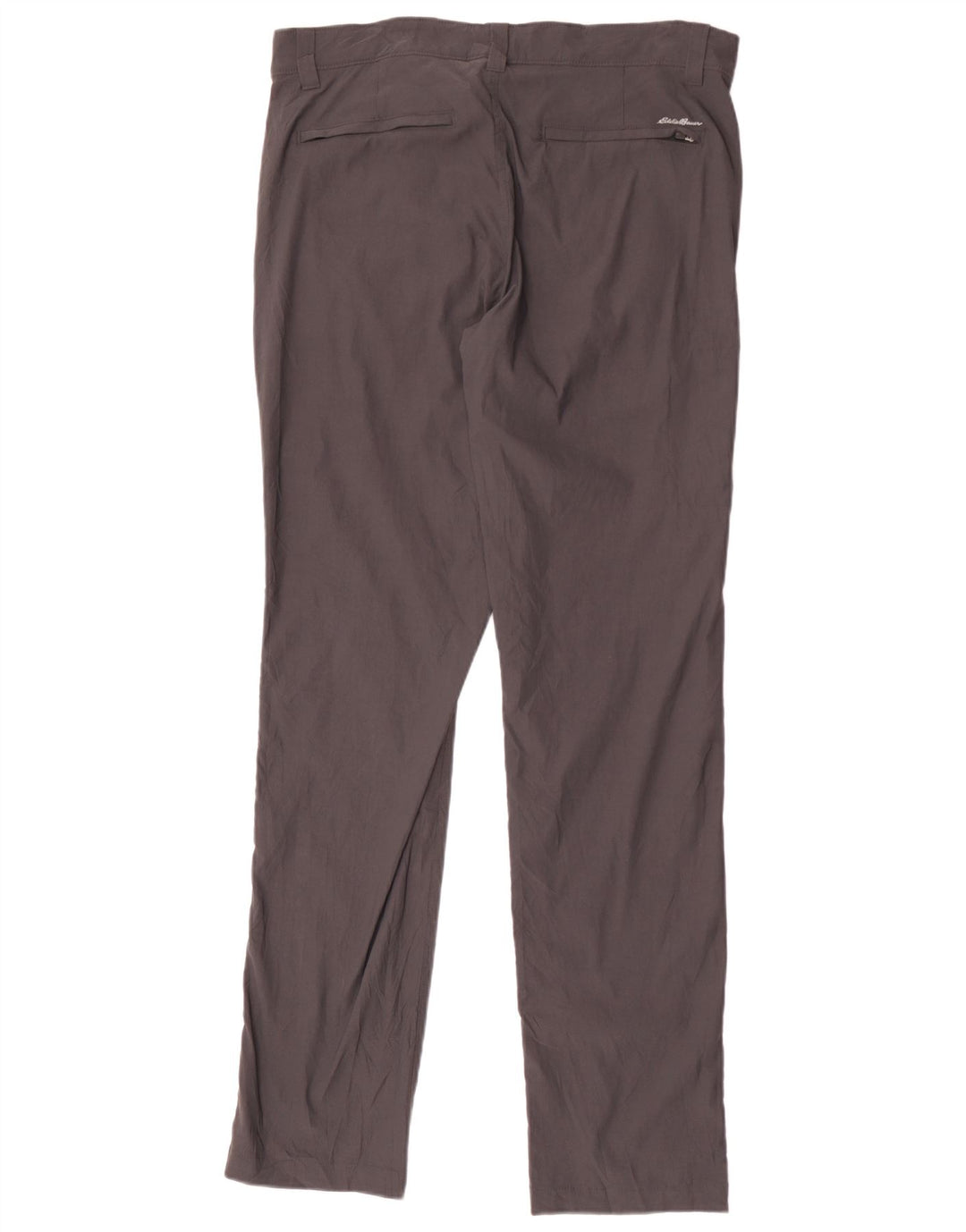 Eddie Bauer Mens Straight Chino Trousers W34 L34 Grey Nylon
