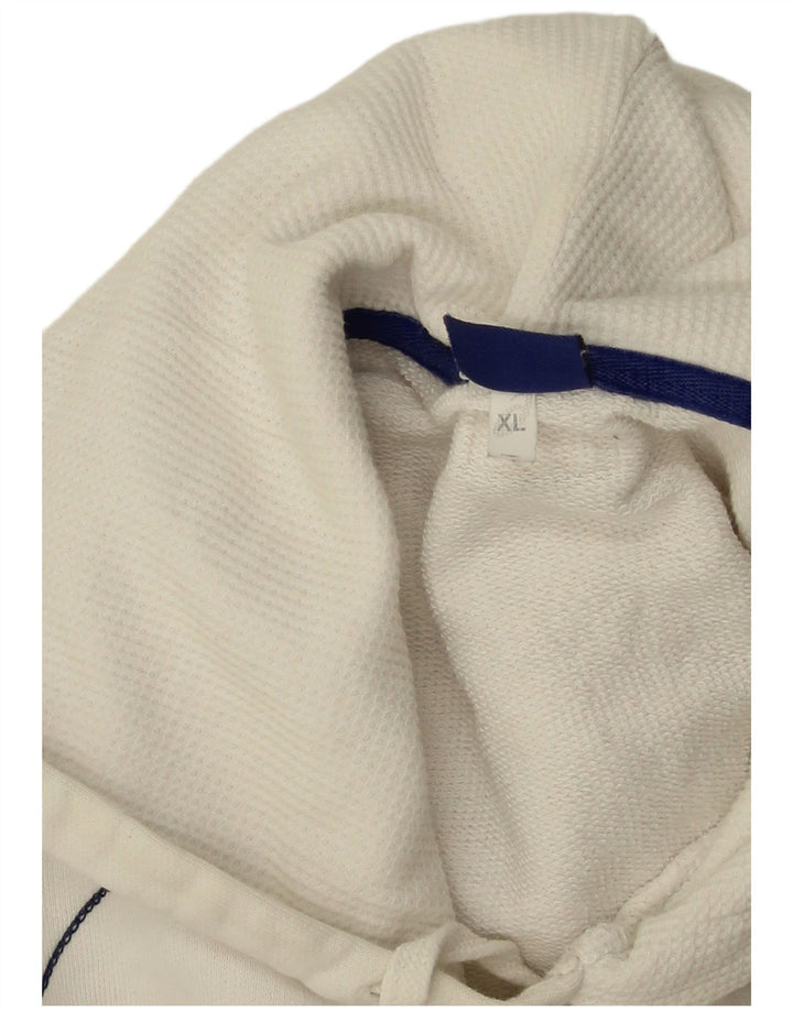 Asics Mens Graphic Hoodie Jumper XL Off White Cotton