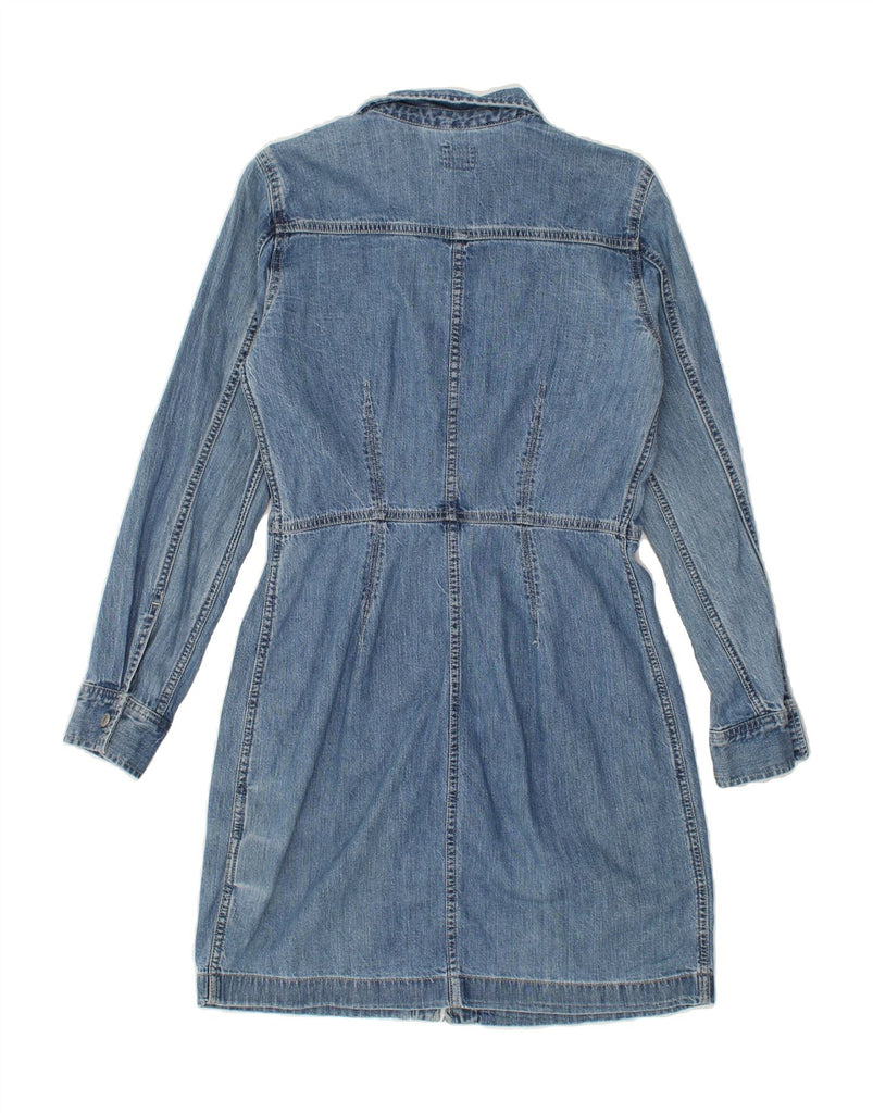 LEVI'S Womens Long Sleeve Denim Dress UK 12 Medium Blue Cotton | Vintage Levi's | Thrift | Second-Hand Levi's | Used Clothing | Messina Hembry 
