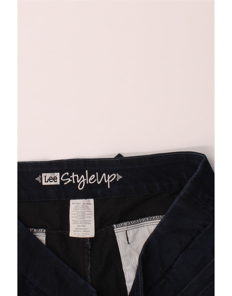 LEE Womens Straight Jeans US 18 2XL W40 L32 Navy Blue Cotton Vintage Lee and Second-Hand Lee from Messina Hembry 