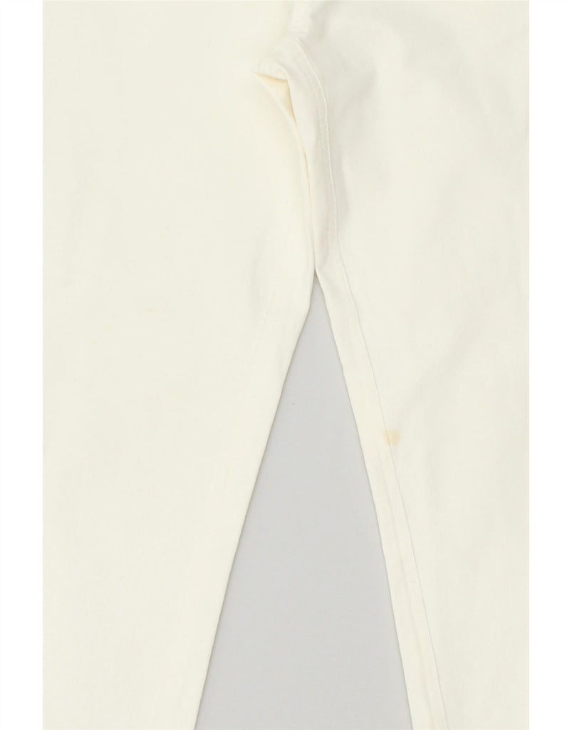 RALPH LAUREN Womens Slim Cropped Trousers US 2 XS W26 L25 White Cotton Vintage Ralph Lauren and Second-Hand Ralph Lauren from Messina Hembry 