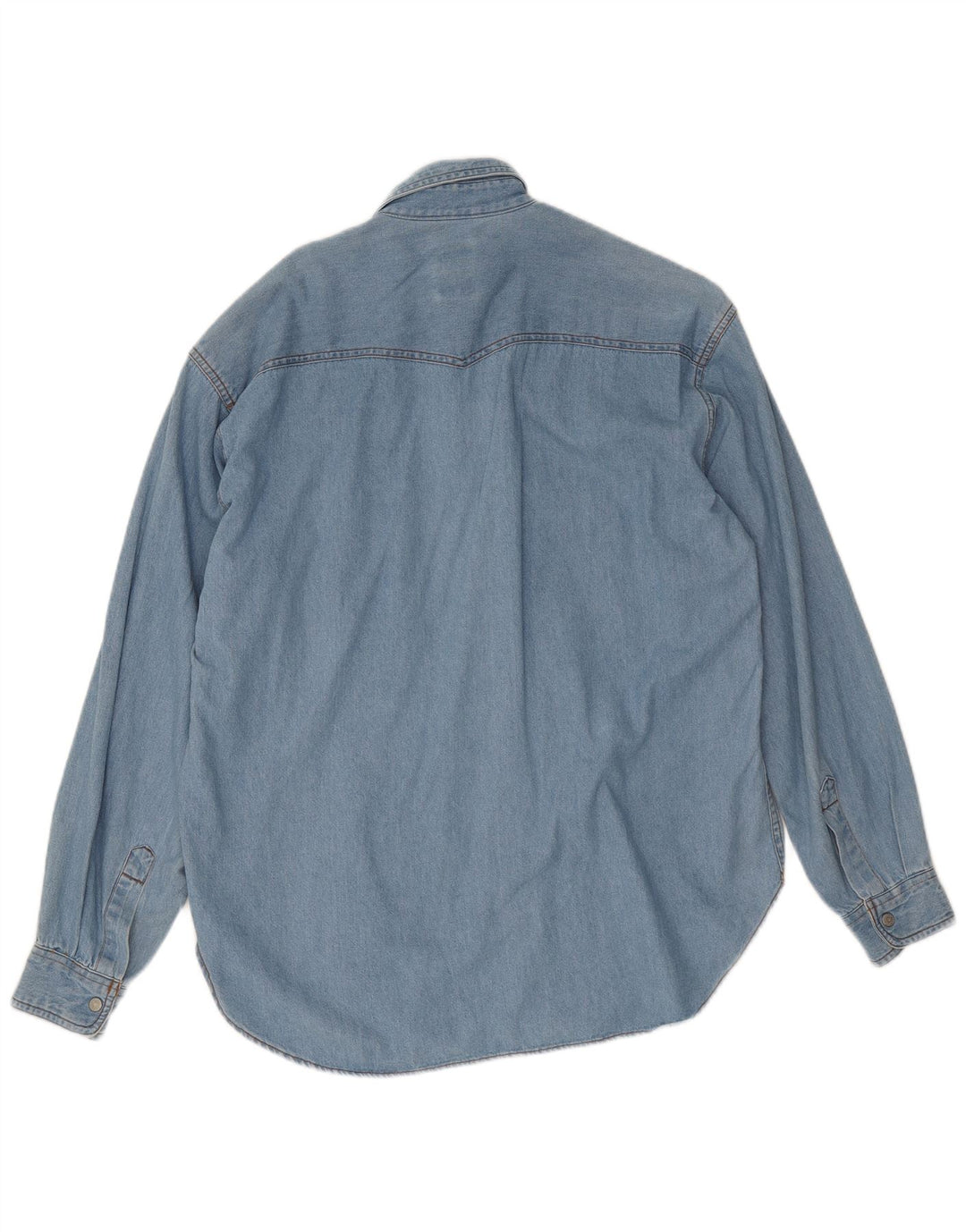 Casucci Mens Denim Shirt Medium Blue Cotton