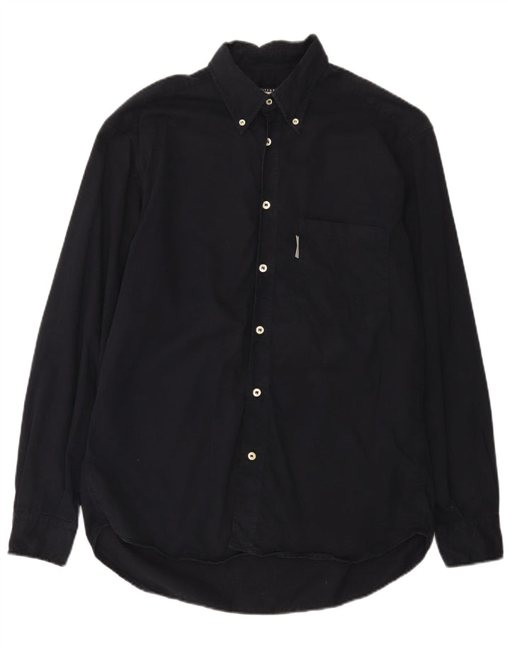 Belfe & Mens Shirt Small Navy Blue Cotton