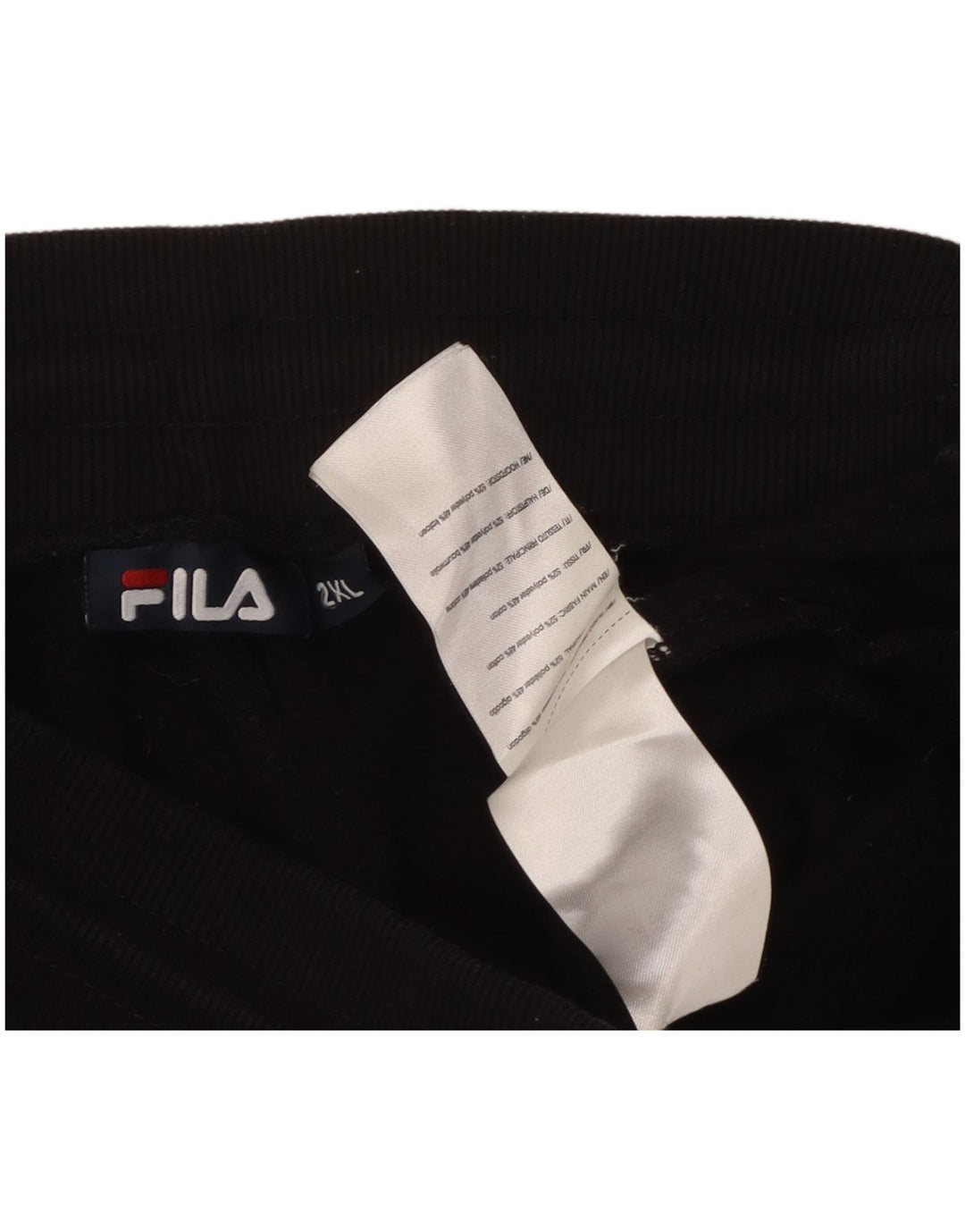 FILA Mens Tracksuit Trousers Joggers 2XL  Black Polyester