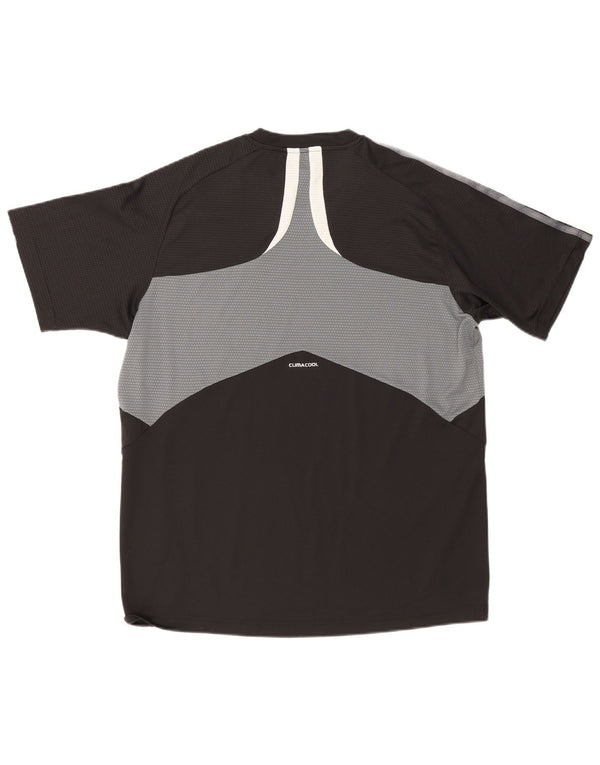 Adidas Mens Climacool T-Shirt Top Large Black Colourblock