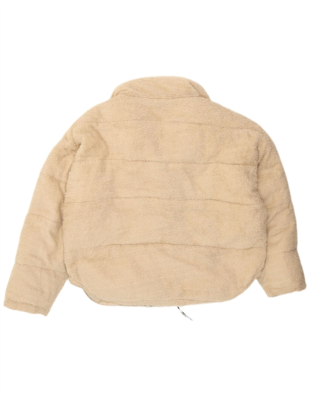 Urban Outfitters Womens Oversized Padded Fleece Jacket UK 14 Medium Beige