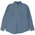 Chaps Mens Shirt Large Blue Striped Cotton