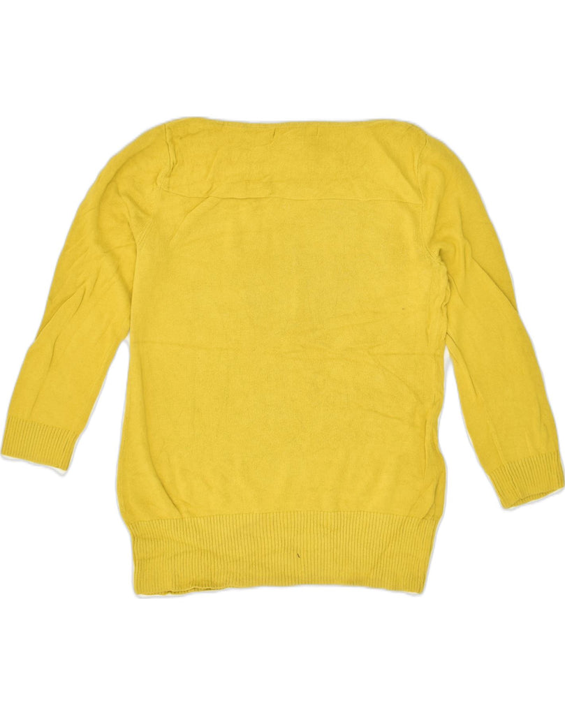 BANANA REPUBLIC Womens 3/4 Sleeve Boat Neck Jumper Sweater UK 6 XS Yellow | Vintage Banana Republic | Thrift | Second-Hand Banana Republic | Used Clothing | Messina Hembry 