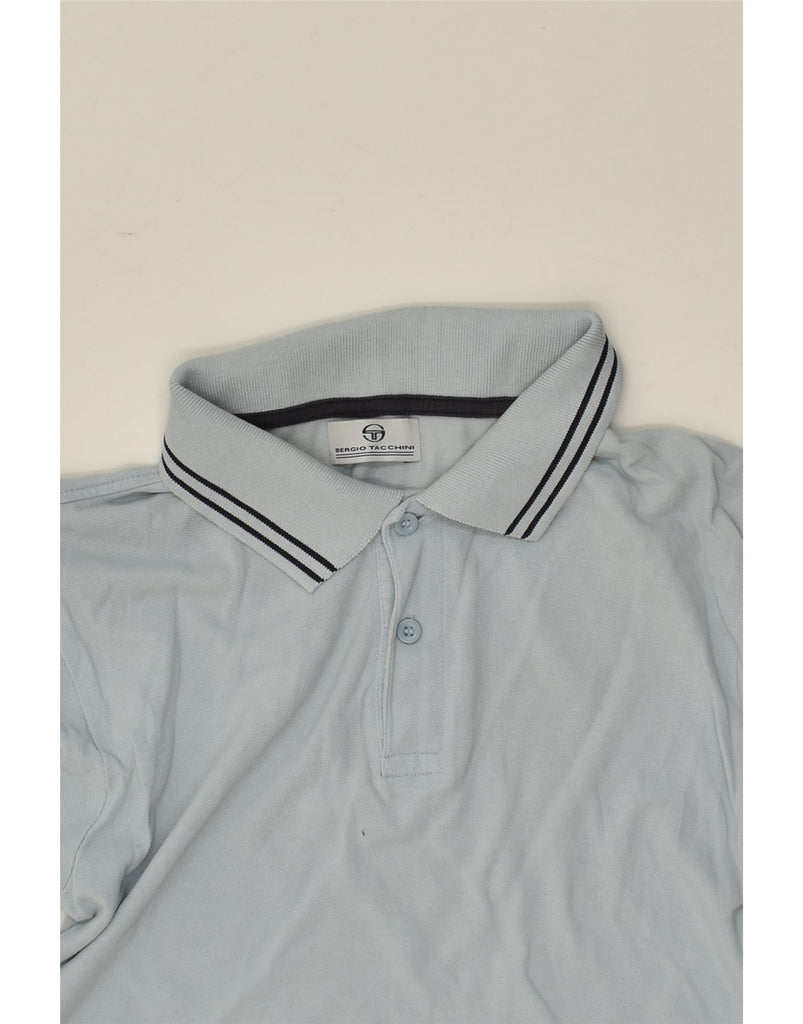 SERGIO TACCHINI Mens Polo Shirt Small Blue Cotton | Vintage Sergio Tacchini | Thrift | Second-Hand Sergio Tacchini | Used Clothing | Messina Hembry 