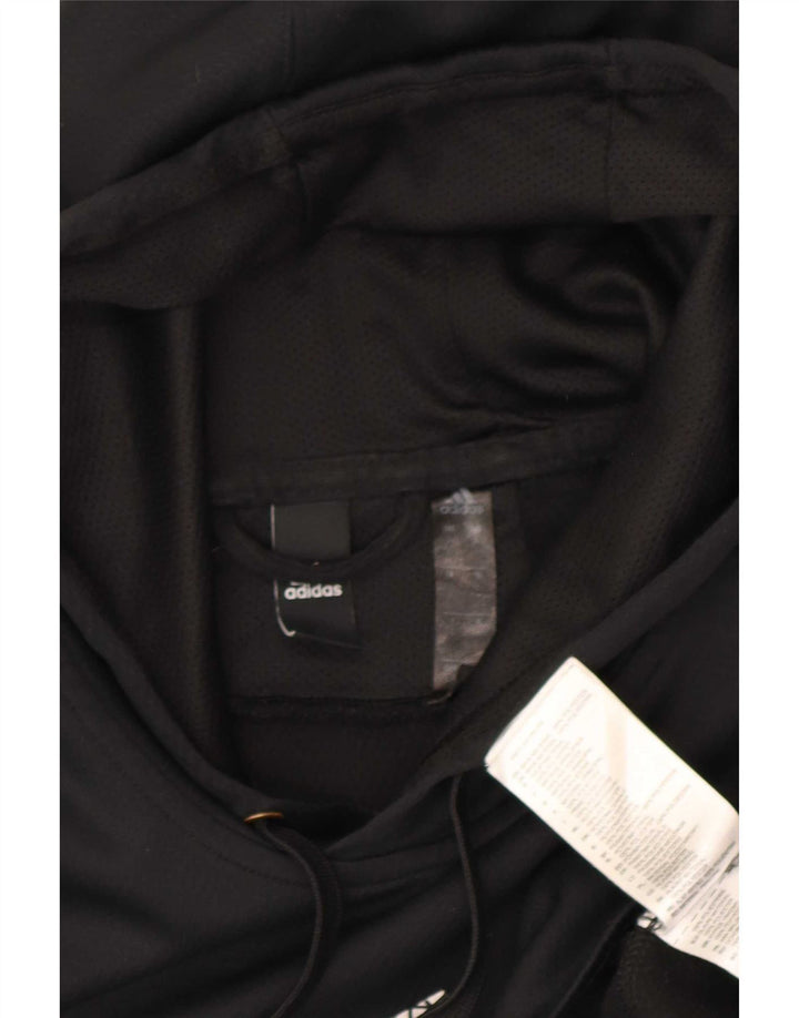 Adidas Mens Climawarm Graphic Hoodie Jumper Large Black Polyester