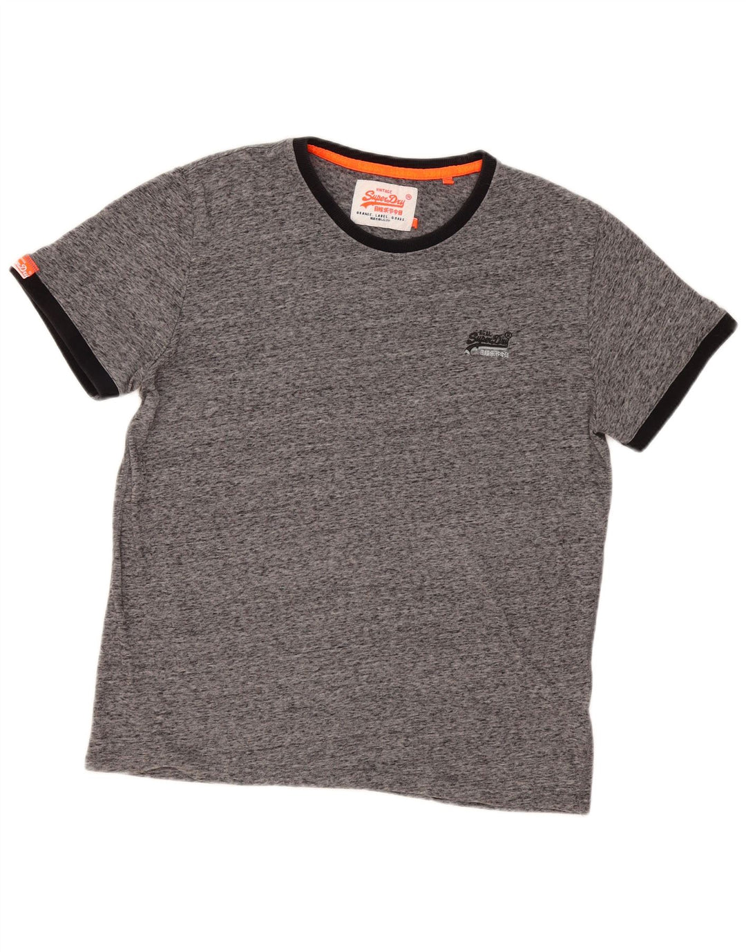 Superdry Mens T-Shirt Top 2XL Grey Flecked Cotton