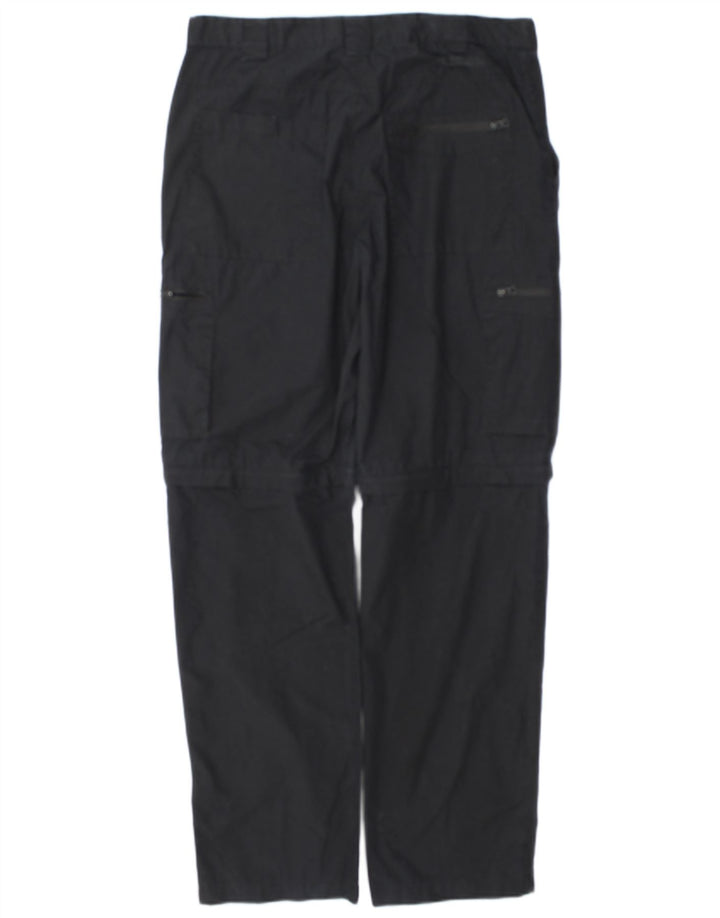 Mountain Warehouse Mens Straight Cargo Trousers W32 L31 Black Polyester