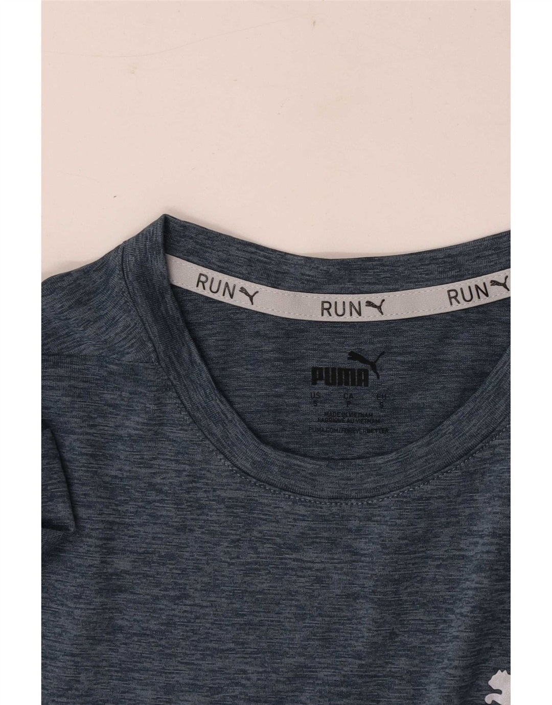 Puma Mens T-Shirt Top Small Navy Blue Flecked