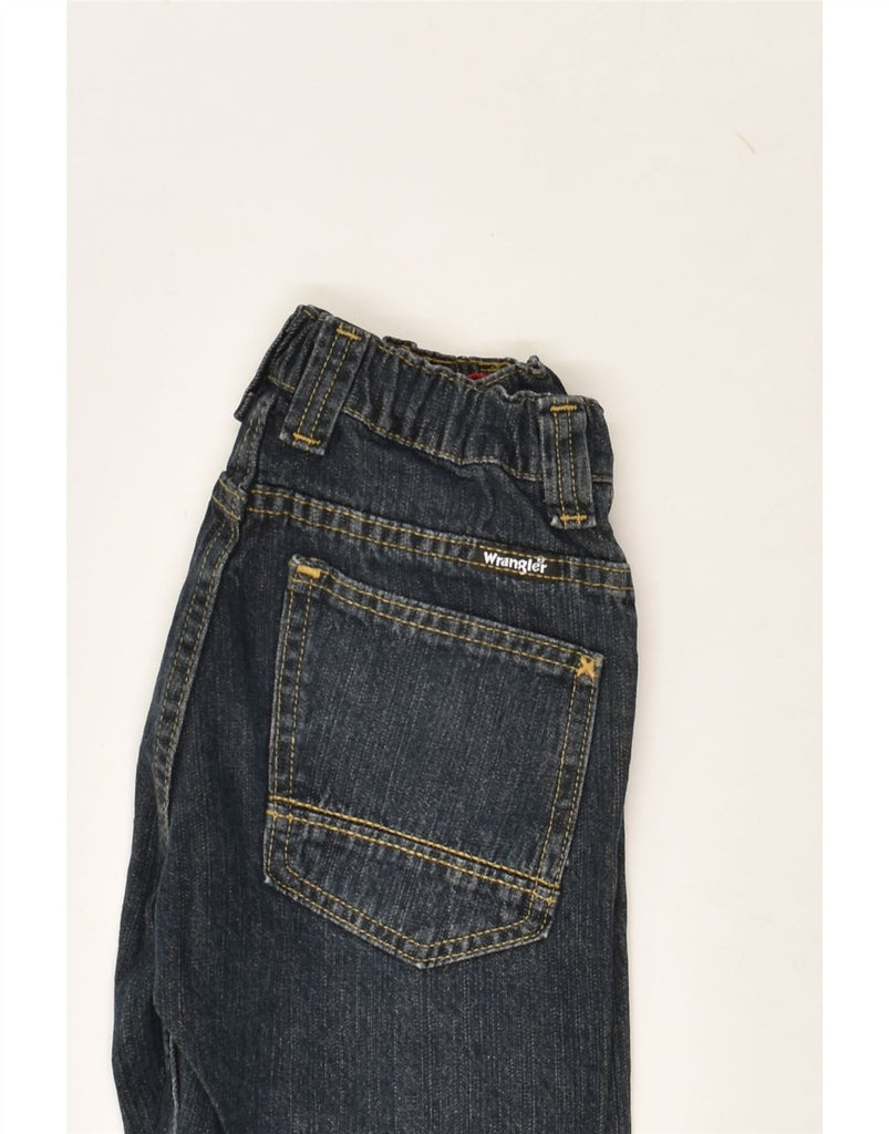 WRANGLER Boys Wide Leg Jeans 9-10 Years W24 L24 Navy Blue Cotton | Vintage Wrangler | Thrift | Second-Hand Wrangler | Used Clothing | Messina Hembry 