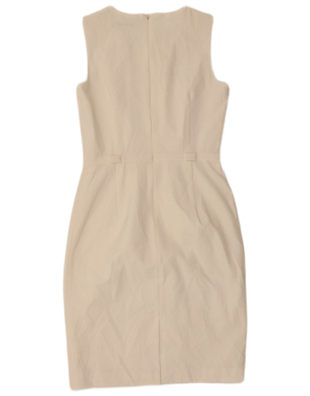 Calvin Klein Womens Sleeveless Sheath Dress US 4 Small Off White
